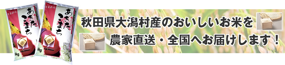 秋田県大潟村産のおいしいお米を全国へお届けします